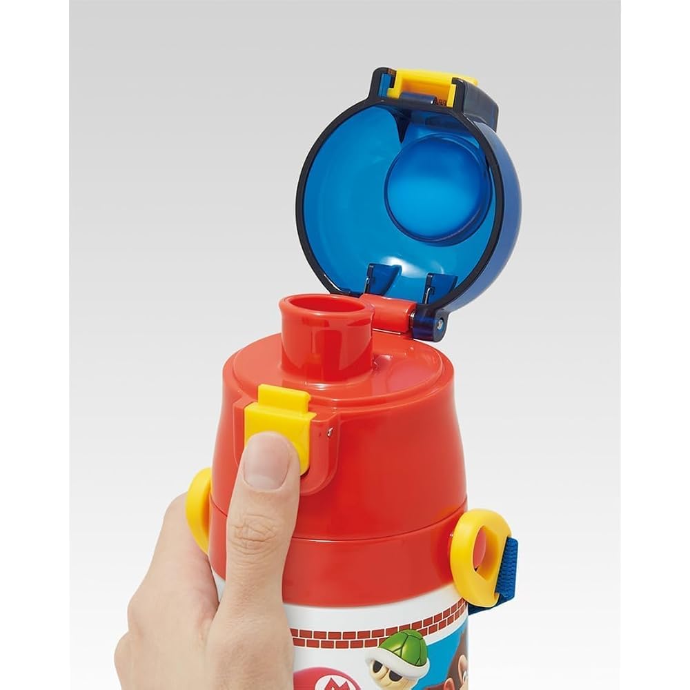 Skater (Skater) Water Bottle for Kids, 2 Way, Direct Drinking, 470 Ml, Cup Drinking, 430 Ml, Supe...