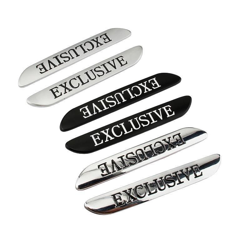 2PC 3D Metal EXCLUSIVE Side Fender Sticker Emblem Badge Car For Mercedes Benz W205 W213 C43 C63 C200 E300 E200 AMG Accessories LB4