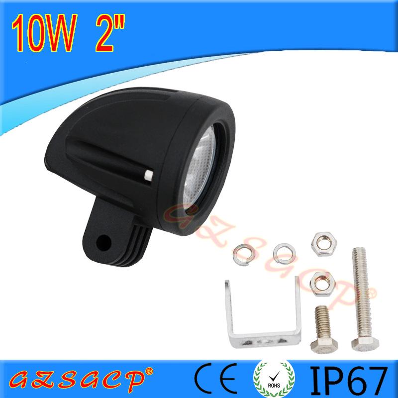 2-Inch 10W Round LED Spotlight: 12V Headlight, Roof Light, DRL, Reversing, and Fog Light for Cars and Trucks