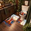 Lego Bricks Bathroom 3Piece Flannel Mat Set Personalized Customization Bath Mat Set Toilet Coverushaped Foot Pad Gift Bathroom Decor