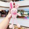 Cute Pull Ear Rabbit Plush Soft Stuffed Bunny Doll Bag Pendant Stress Relief Creative Gift for Kids 20cm