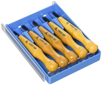 Mikisyo Power Grip Schnitzmesser-Set 5-teilig im Klarsichtkoffer 800152