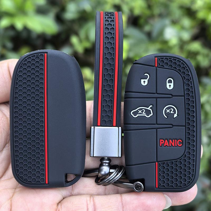 Silicone Car Key Case Cover For Jeep Grand Cherokee Wk2 Kl Wrangler Jk Renegade Commander Compass Keychain Accessories