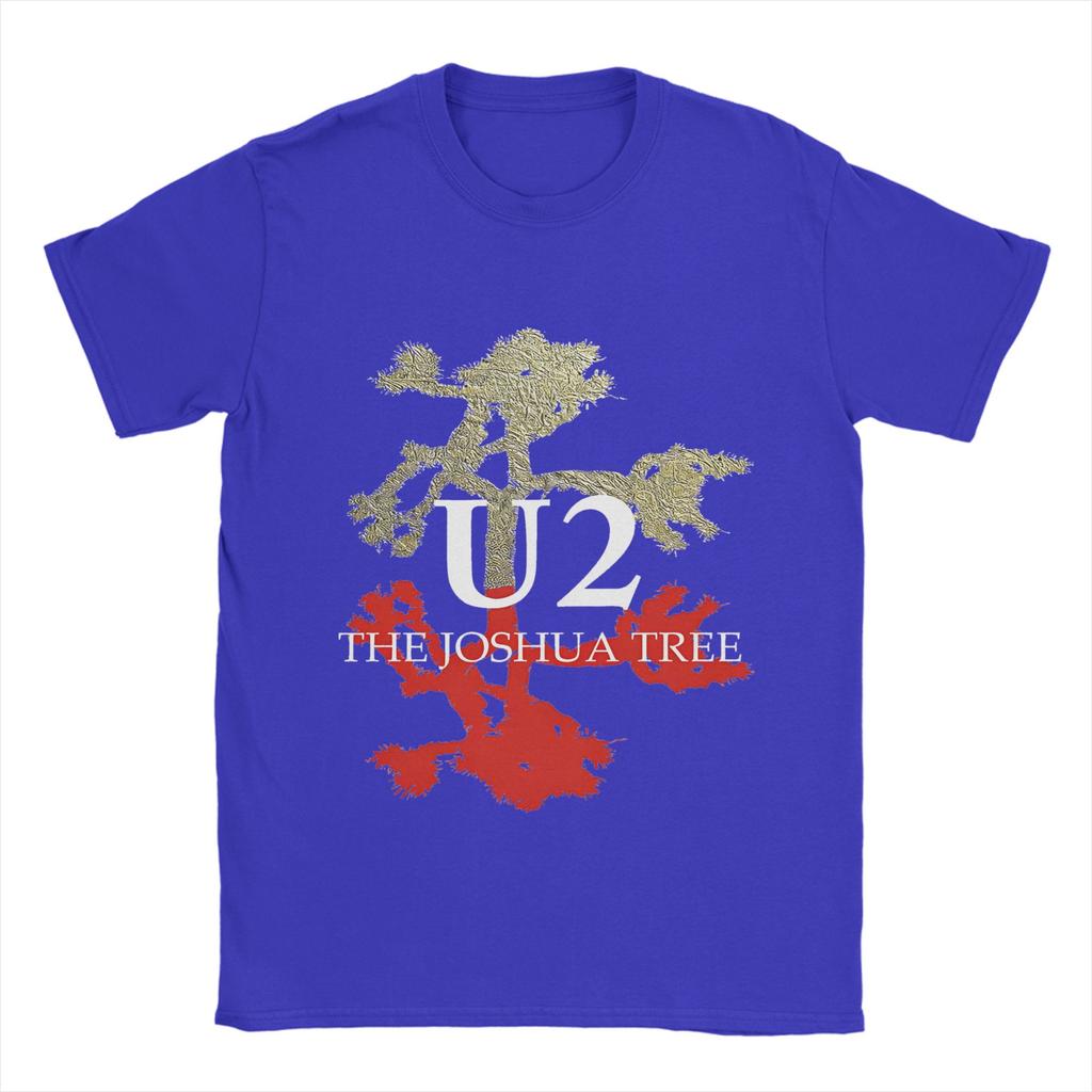 Mens U2 Rock Band T Shirts Pure Cotton Clothing Fashion Short Sleeve Crew Neck Tees Big Size TShirt