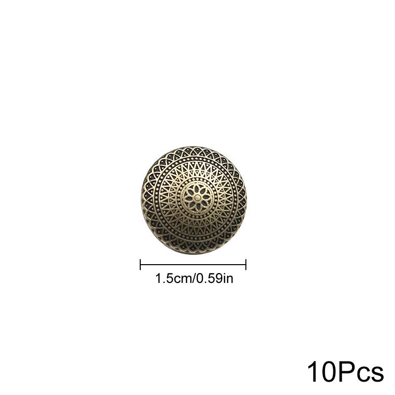 

10 шт. Круглая форма аксессуары для одежды металлические пуговицы поделки сплав костюм пуговицы пальто пуговицы на ножке ремонт шитье своими руками 15mm
