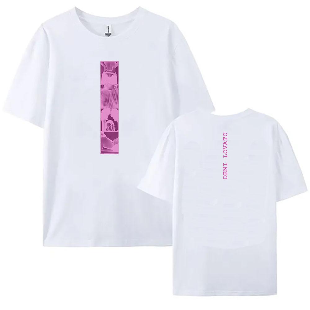 DEMI LOVATO Hot Selling 100%cotton men's shirt hip-hop Y2k Graphics short sleeve oversized Women's Short Sleeved Cheap Tshirt