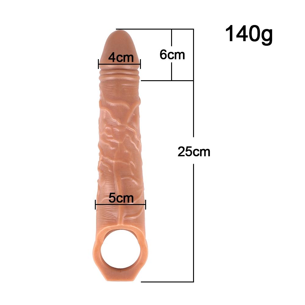 MoDi Penis Extender Sleeve Reusable Dildo Cover Delay Ejaculation Penis Massage Erotic Toys