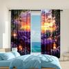 2 Pcs   Versatile Polyester Transparent Curtains for Home Decoration Ultra-romantic Atmosphere for Use In Bedrooms and Living