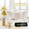 A74E-For Wedding For Restaurant, Office, Meeting Chairs 20PCS Acrylic Reserved Table Tent Signs, Reservation Seat Signs