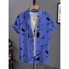 Simple Men's Shirt 3D Printed Retro Fashion Topshort Sleeve Beach Sweatshirt Street Hawaii Short Sleeved Shirt Men's Clothing