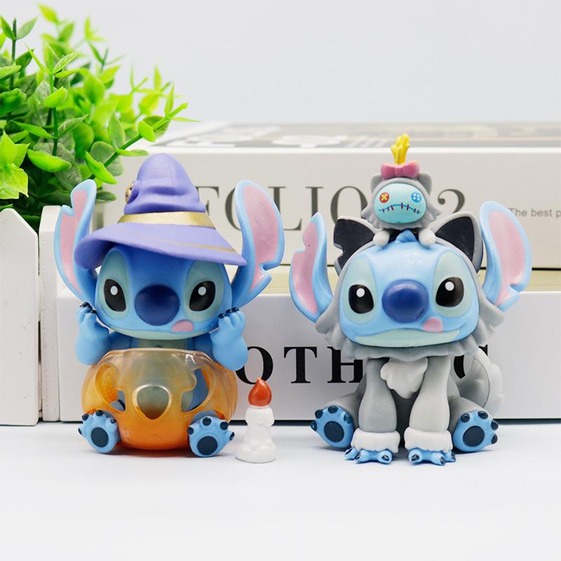 6pcs/set Cute And Charming Stitch Adorable Figure Stich Anime Model Doll Action Figure Car Cake Room Decoration Playthings Designed For Children
