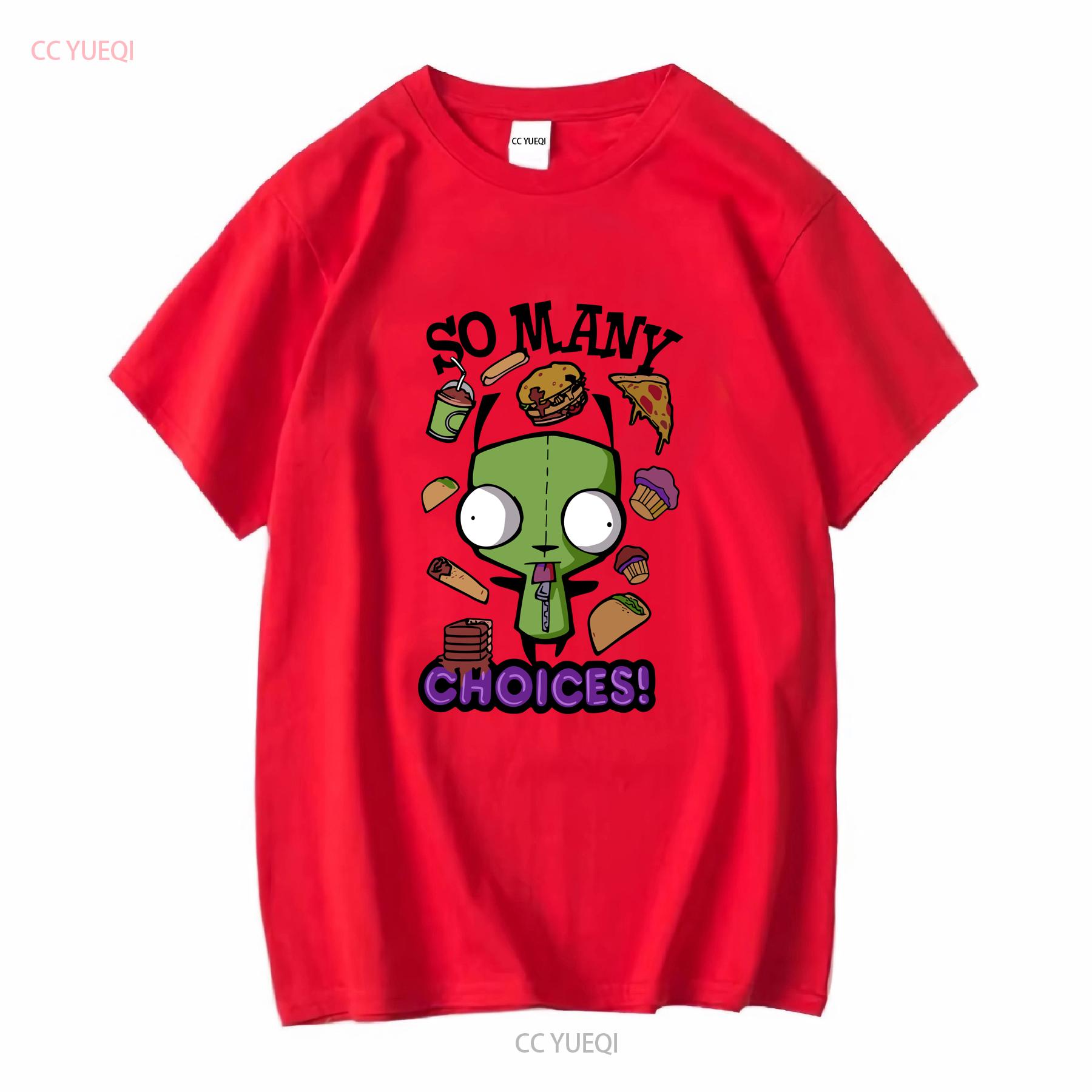 Модная рубашка в стиле Emo Scene Invader Zim So Many Choices T 2000-х Винтаж Hot Topic с длинным или коротким рукавом винтажная Постиранная Стильная S