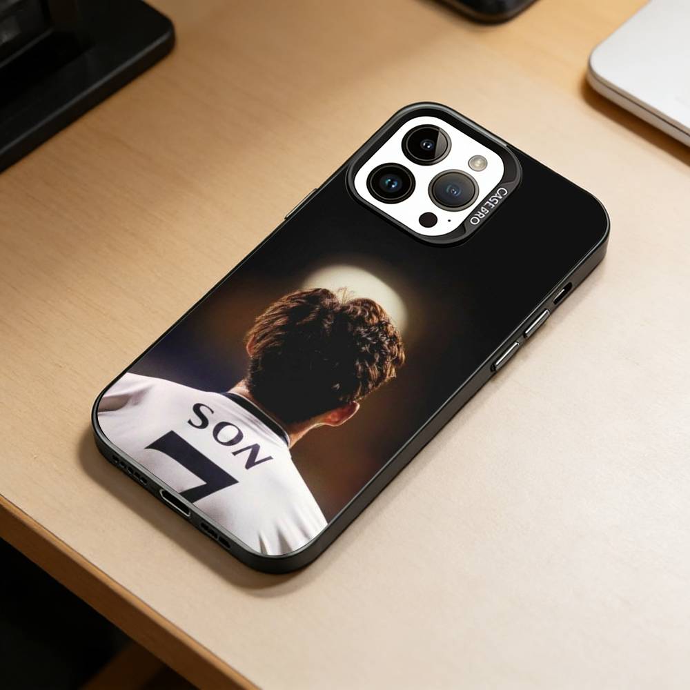 Football S-Son Heung-min Phone Case For iPhone 17,16,15,14,13,12,11 Plus,Pro Max,XS,Colorful Silver Phone case Funda Cover