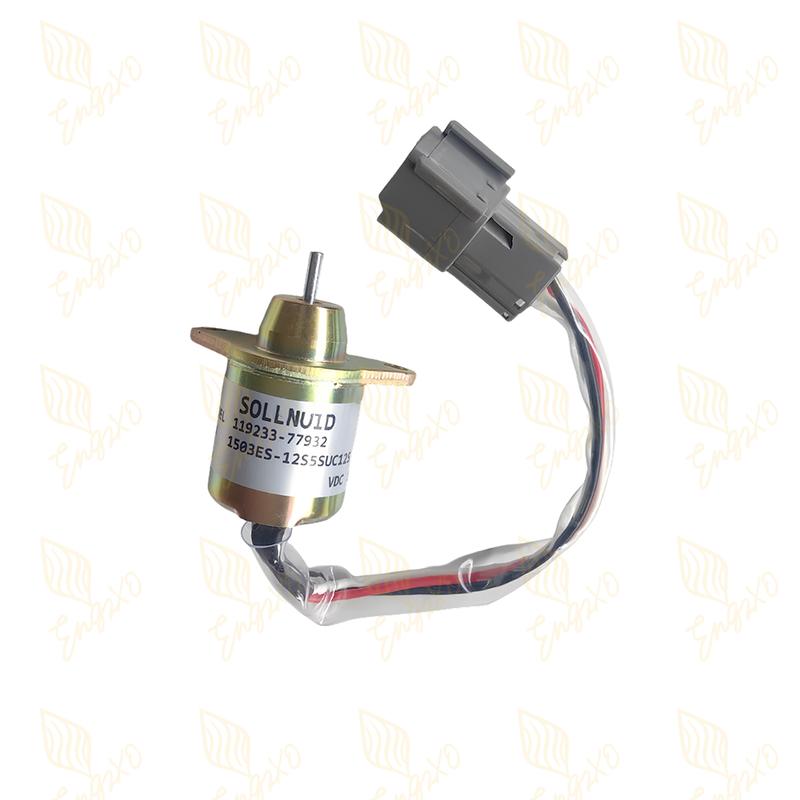 119233-77932 1503ES-12S5 12V 24V Brandstofafsluitmagneetventiel voor Woodward M806808 voor Deere 790 990 2020 Yanmar 3TNE84 Motor 12VDC