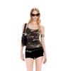 ICH MODE Women's Camouflage Slim Fit Tank Top