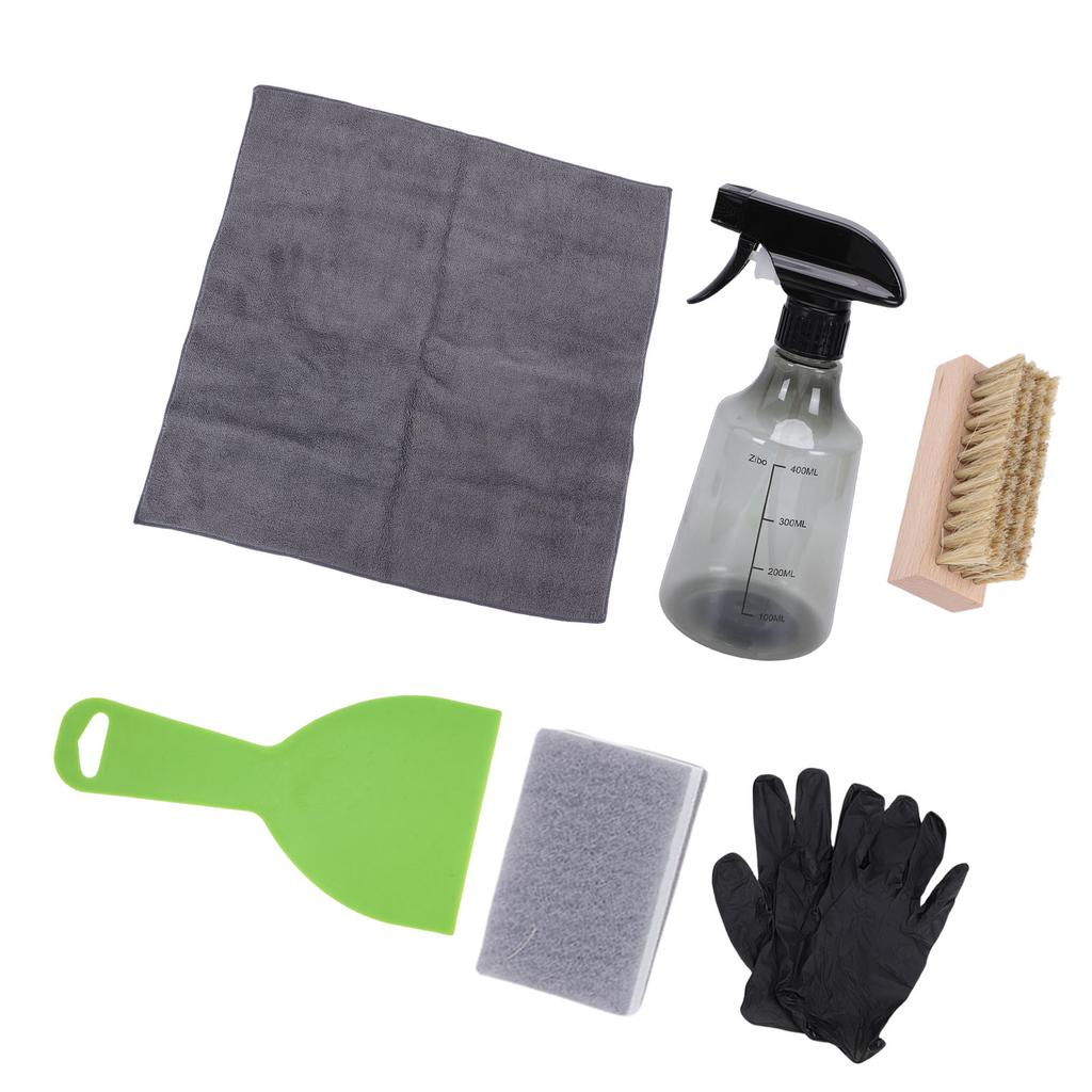 Headstone Cleaner Kit High Efficiency Labor Saving Cleaning Brush Scraper Sponge Gloves Spray Bottle Microfiber Cloth
