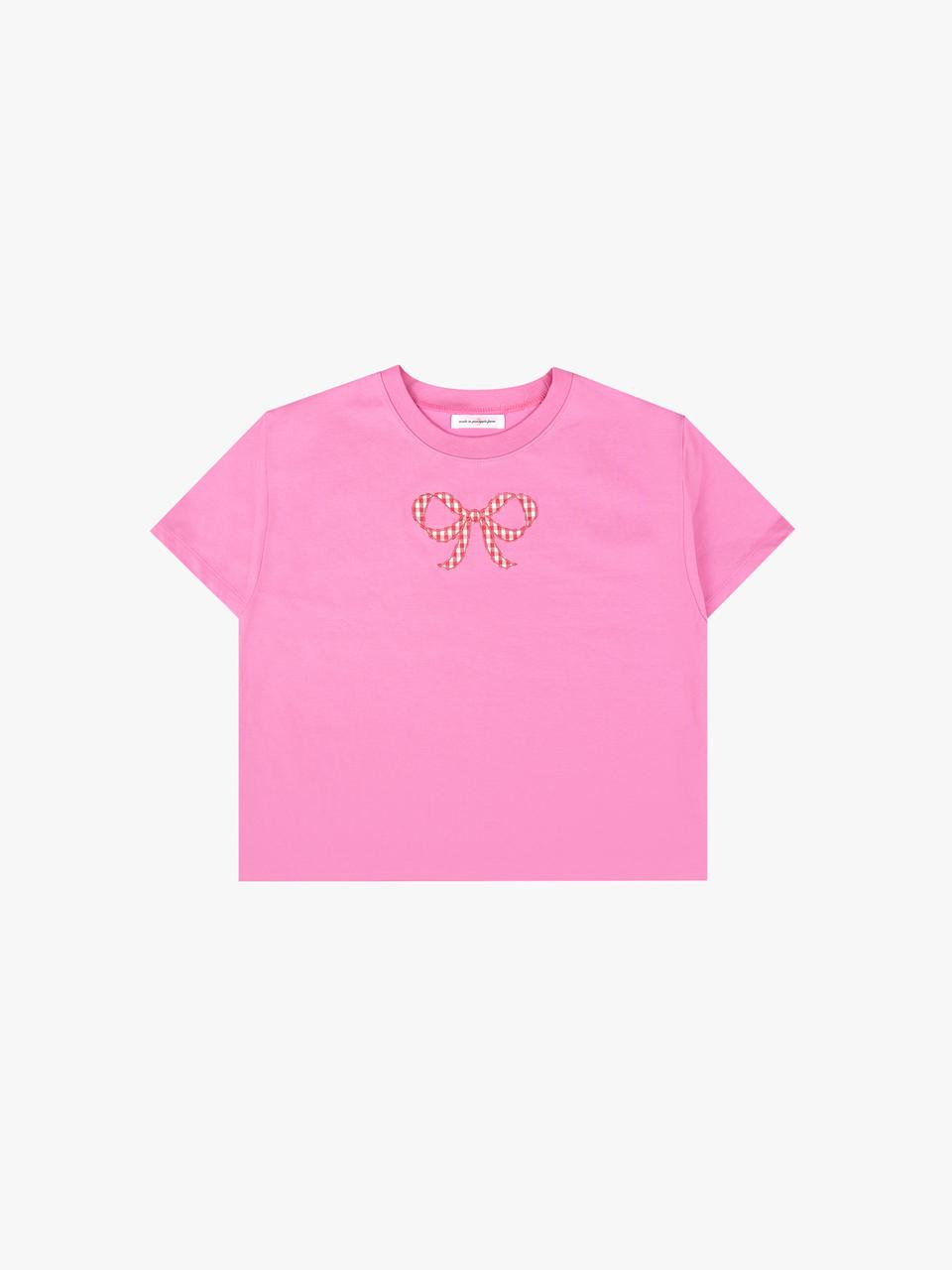 Pink Pineapple Ribbon Applique Ts_Pink Pink/Free