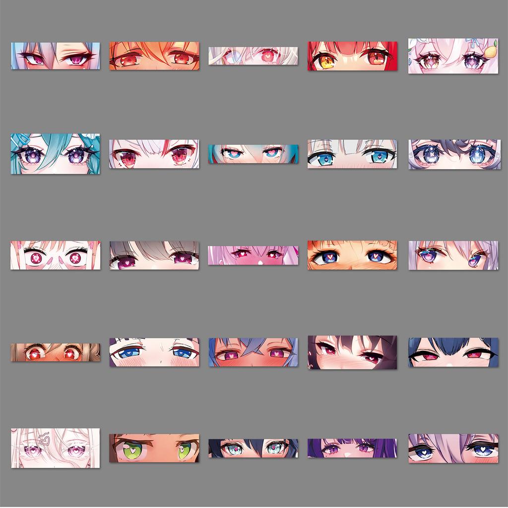 50 2D Augen Graffiti Aufkleber Personalisierte Cartoon Anime Mädchen Dekorieren Mobile Koffer Aufkleber