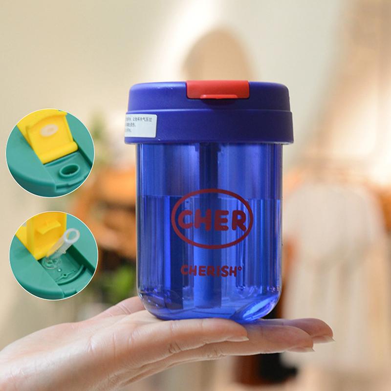 300Ml Mini Straw Water Bottle Anti-Fall Cute Coffee Tea Cup Drinkware Outdoor Portable Sport Water Bottle Cup