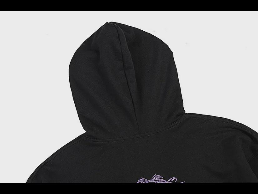 Sweat à capuche ample imprimé sanskrit hip-hop 2022 pour hommes et femmes