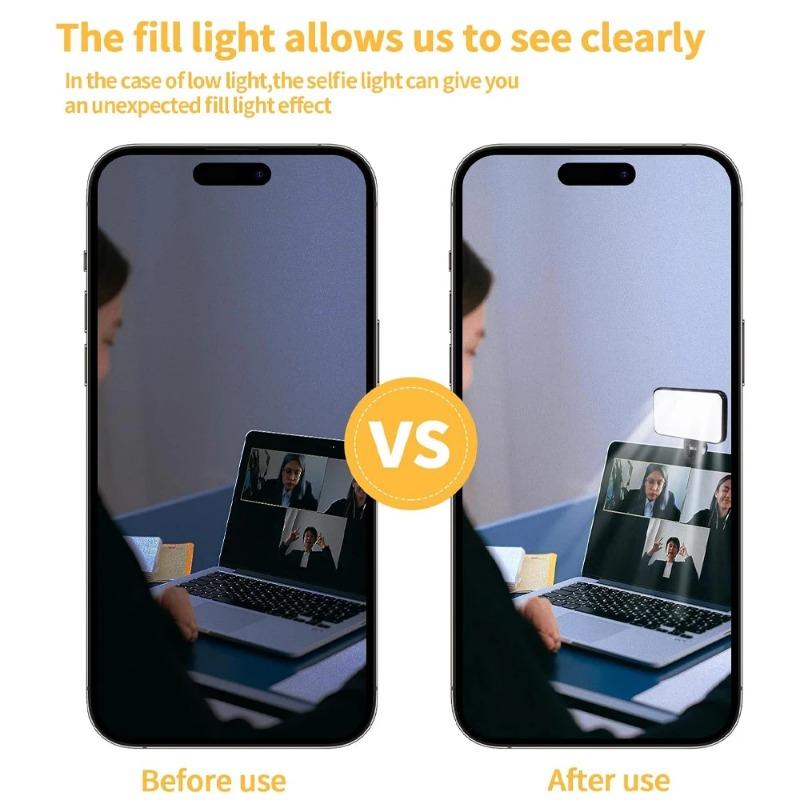 1/2/3ks Počítač Mobilní telefon Vyplňovací světlo Přenosné Klipové Vyplňovací světlo pro Videohovory, Fotografii, Osvětlení pro Streamingová Média
