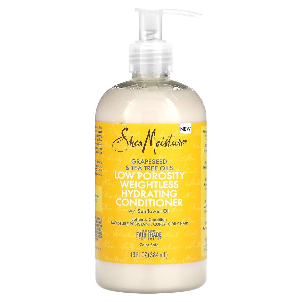 SheaMoisture, Grapeseed and Tea Tree Oil, Low Porosity, Weightless Hydrating Conditioner, 13 fl oz (384 ml)