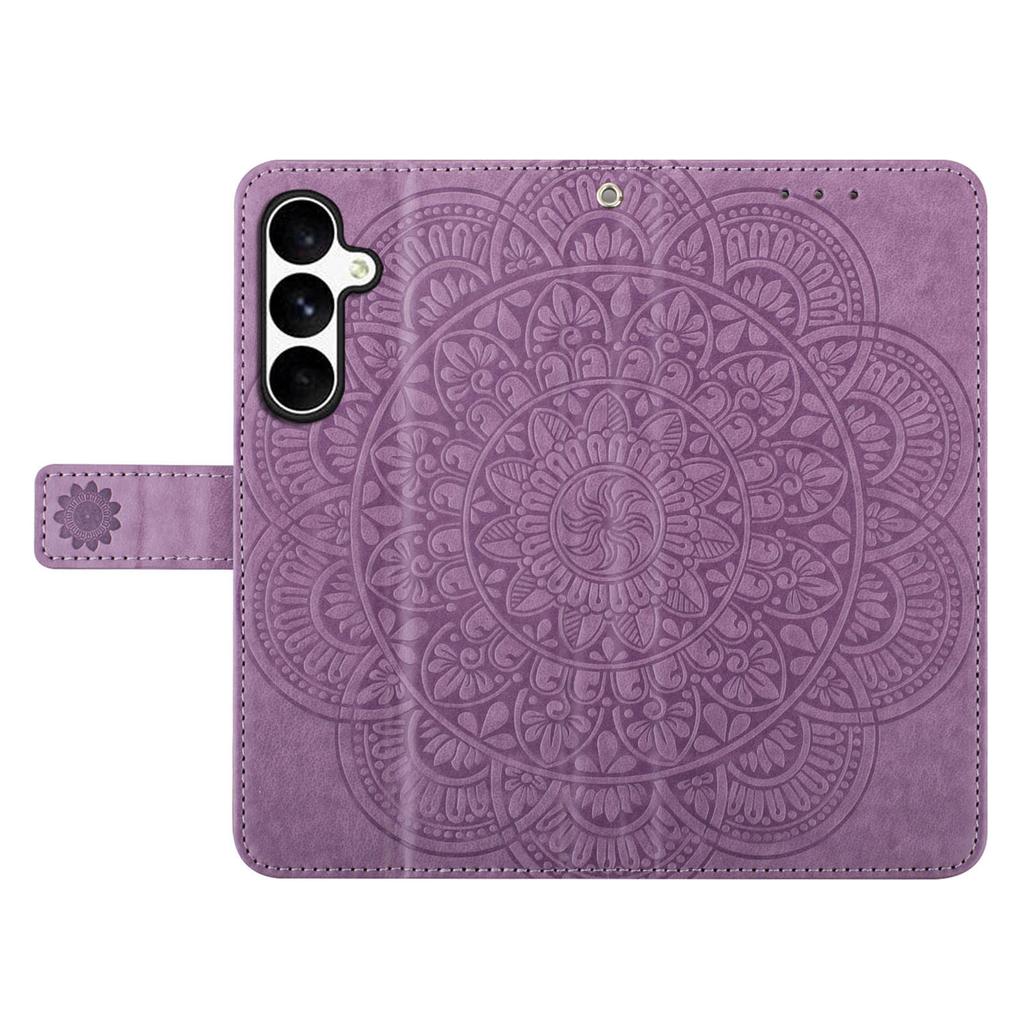 For Samsung Galaxy M36 5G Leather Case with Card Slots Mandala Pattern Phone Cover Stand
