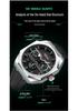 OFNS Men's Waterproof Octagonal Quartz Wristwatch with Large Dial & Three-Eye Six-Hand Design