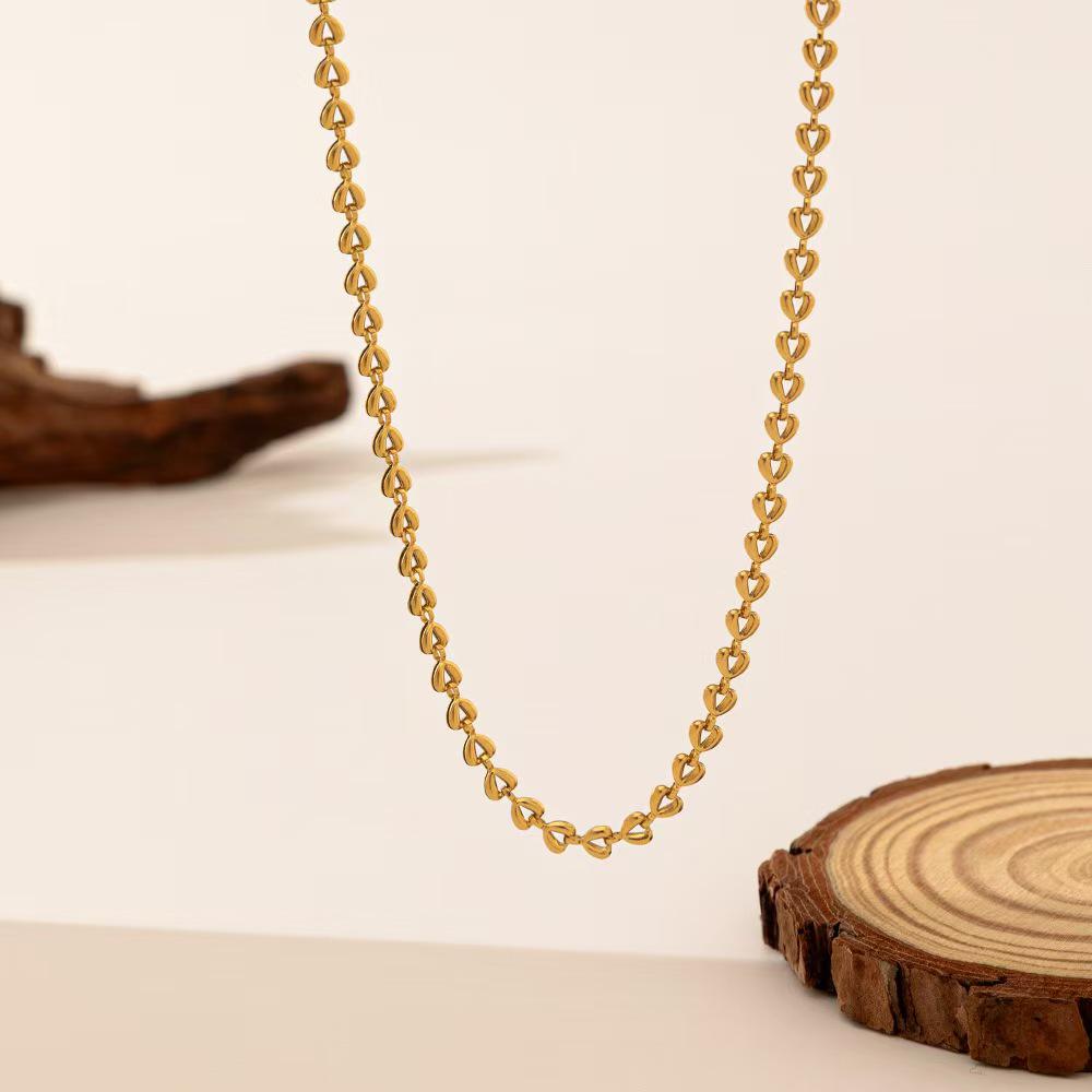 18K Gold Trendy Cuban Link Necklace: European & American Style, Non-Fading, Fashionable Personalized Chain, High-End Jewelry.