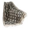 Cozy Winter Knit Throw Blanket With Polka Dot Jacquard Soft Fuzzy Mink Feel Fringed Shawl Sofa Bed