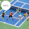 Realistic Tennis Player Figure Model for Architectural Displays Dioramas Props 1:64 Scale Hand Painted Miniature Figures