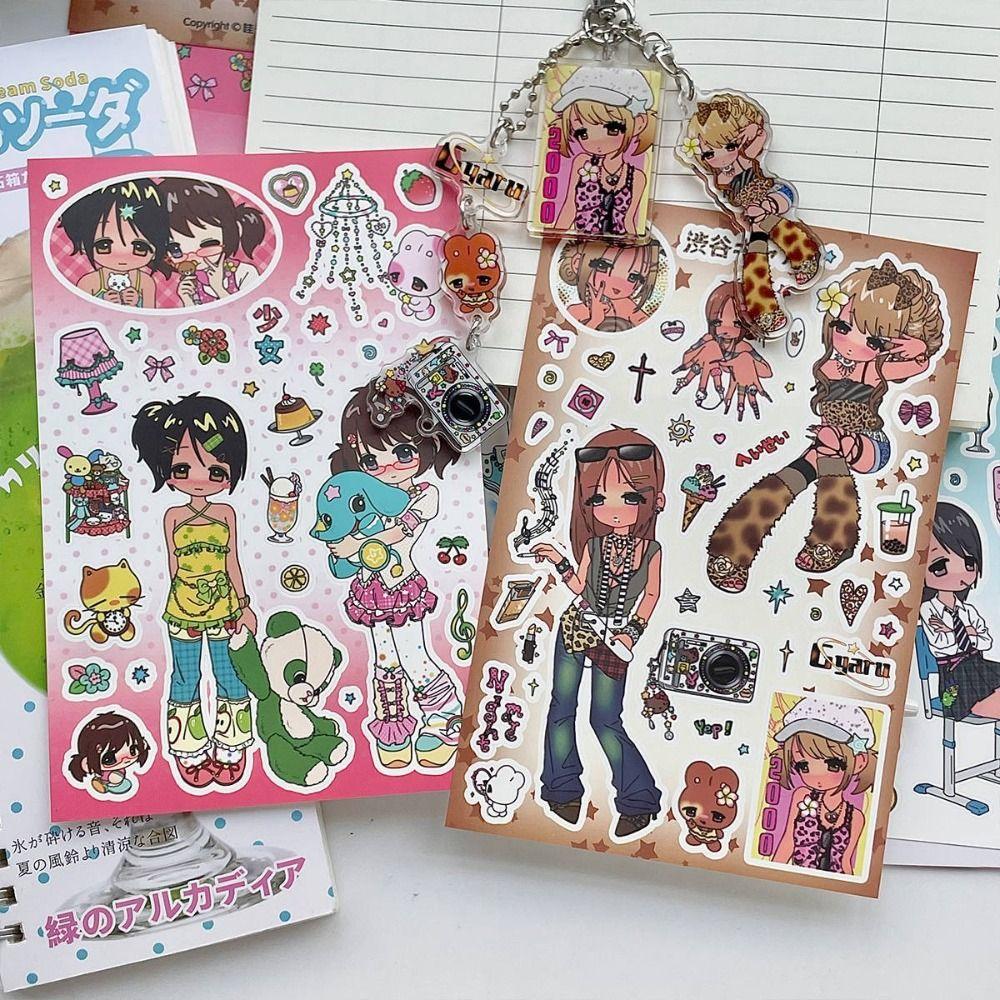 DIY Stickers Deco Stationery Stickers Cute Millennium Anime Story Stickers Phone Craft Stickers