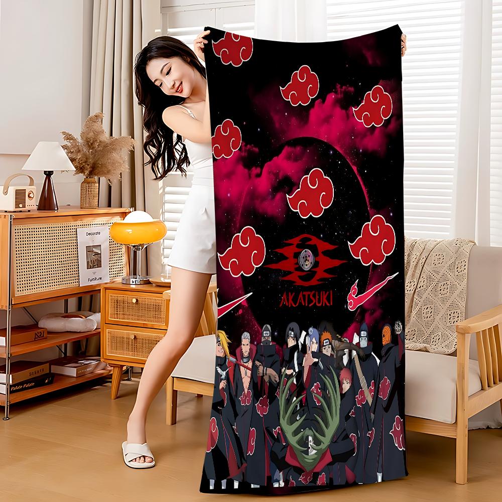 Anime N-Narutos Microfiber Printed Beach Towel Mountain Climbing Yoga Beach Swimming Running Absorbent Soft Towel