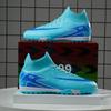 Flying Knitting Seamless High-top Football Shoes Male and Female Students AG Long Nails TF Broken Nails Artificial Grass Training