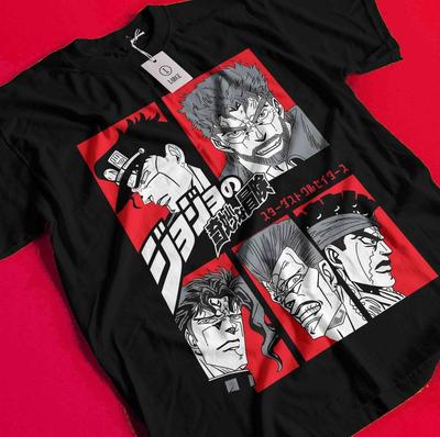 Jojo's Bizarre Adventure T-Shirt Jonathan Joeastar Shirt Dio T-Shirt Jotaro Kujo AA405