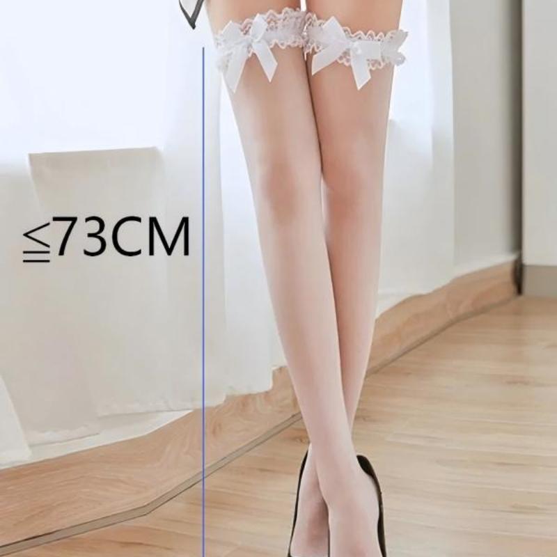 1/S Jk Black Stockings Women Sexy Black Knee High Long Socks Lace Border Loli Ultra-Thin Fishing Net Socks