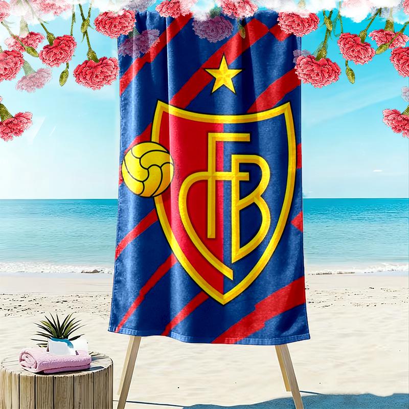 Fc Basel Print Beach Towel, Large Soft Quick Dry Towel for Beach Camping Swimming