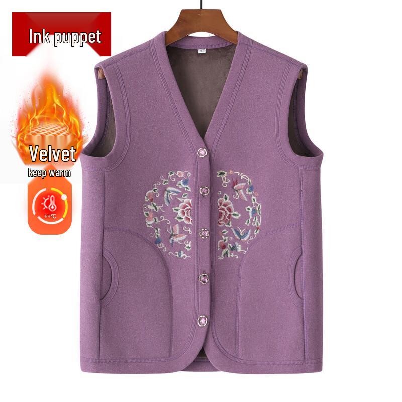 

Женский утепленный жилет на флисовой подкладке для пожилых 5XL