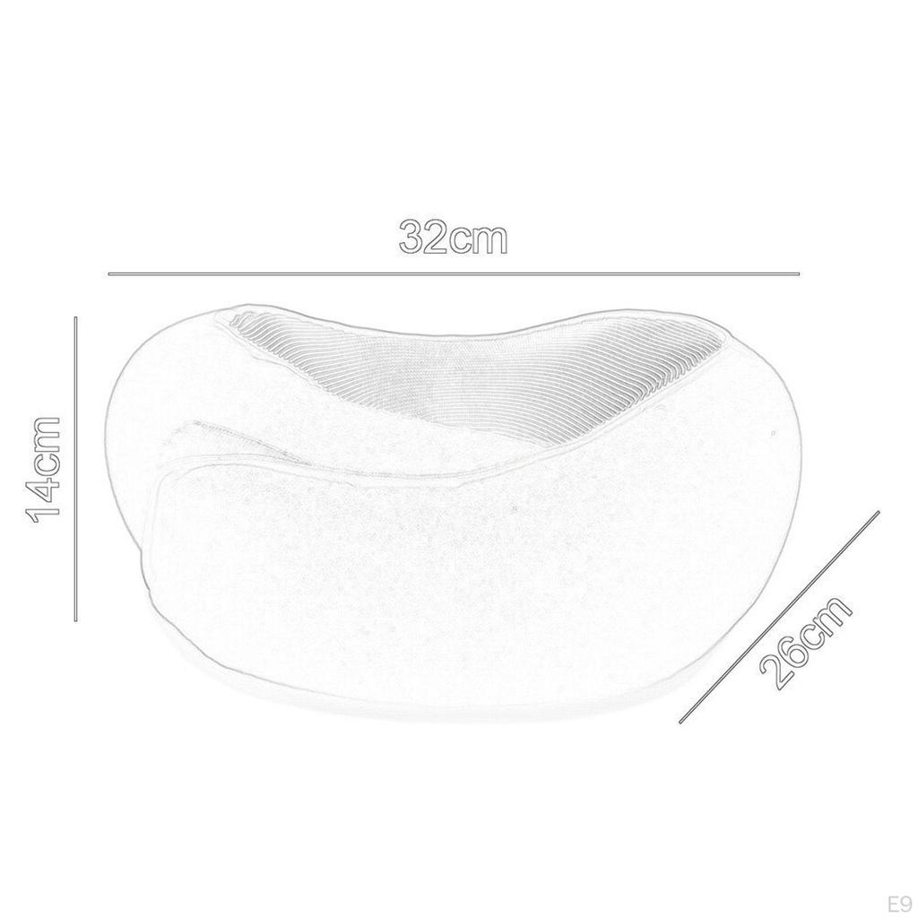 Airplane Travel Pillow Headrest Ergonomic Breathable Foldable U Shaped Soft Neck Support