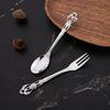 16Pcs Stainless Steel Teaspoon and Fruit Fork Set Afternoon Tea Small Dessert Spoon Fork Kitchen Tableware Western Style Dinnerware