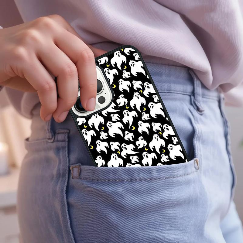 Ghost Cute Horror Phone Case For iPhone 17 Air 15 16e 14 13 Pro Max Coque 12 11 Pro Max PLUS Cover