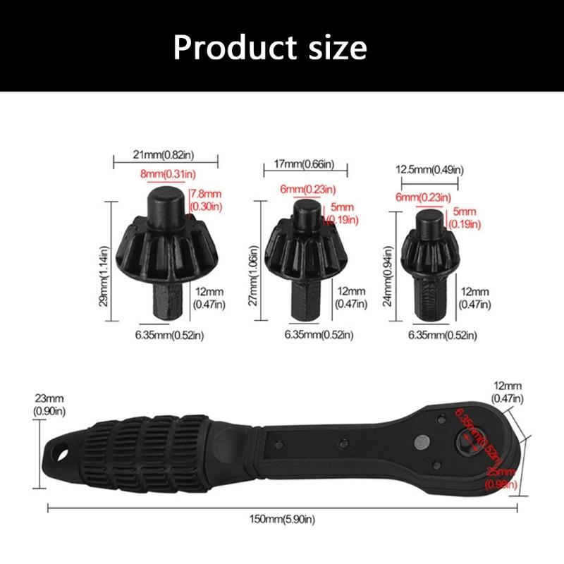 2-in-1 Bohrfutter-Schlüssel Ratsche, Schnellauslösung Bohrfutter Ratsche für Bohrmaschinen und Elektrowerkzeuge