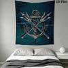 Trident and Anchor Pattern Home Decor Tapestry, Wall Hanging, Decorative RV Wall Cloth.MGT0918521