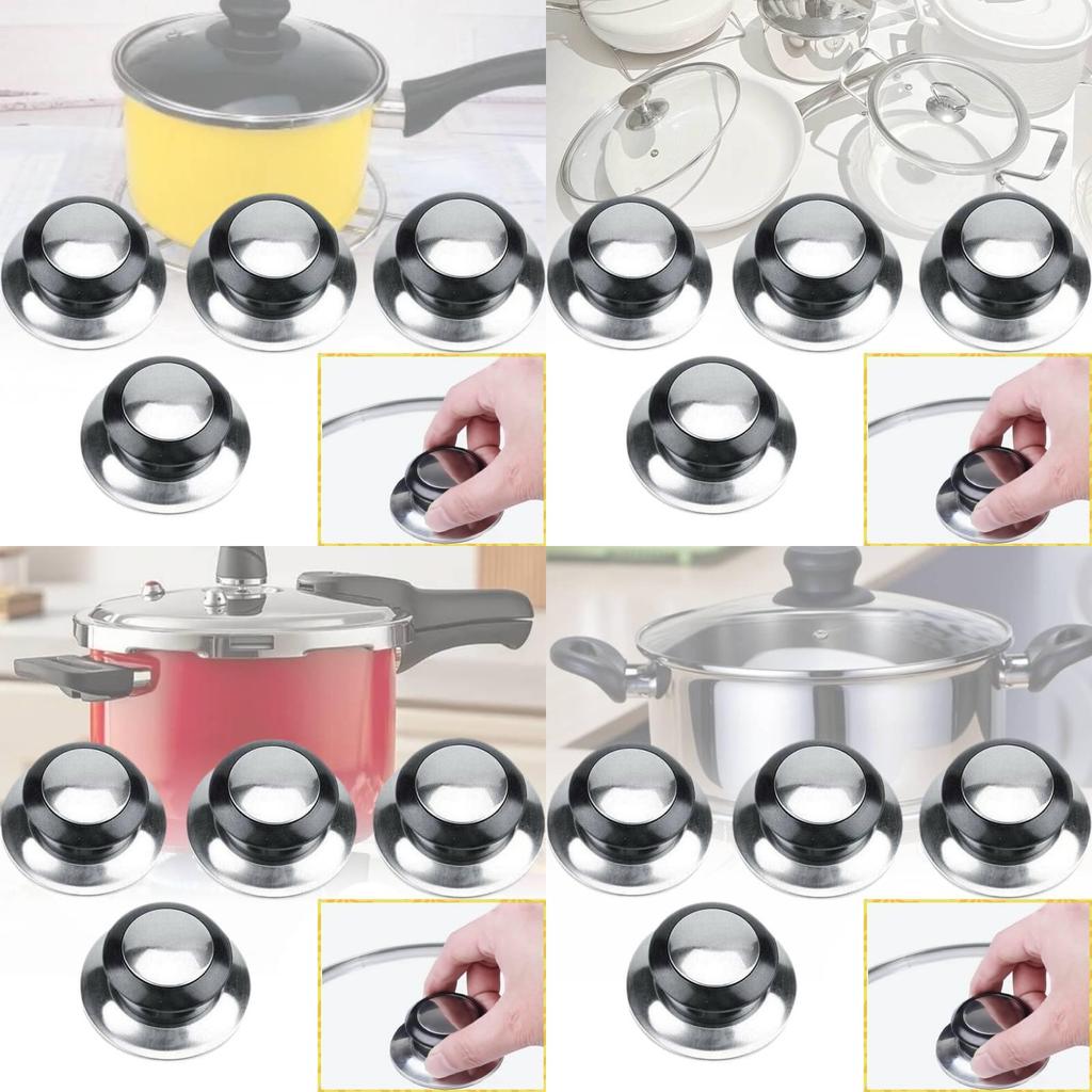 Premium Electric Wood Pot Lid Knob With Elegant Stainless Steel Top For Perfect Cooking