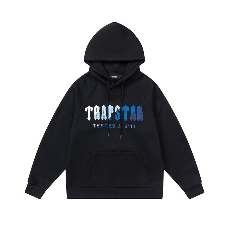 Mens Gradient Letter Tiger Head Embroidered Hoodie Jogger Set Streetwear Winter Outfit