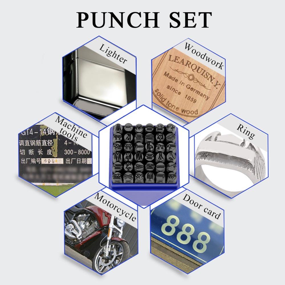 6mm Size Number Stamp Punch Set Artistic Font Carbon Steel Stamp  Metal Engraving