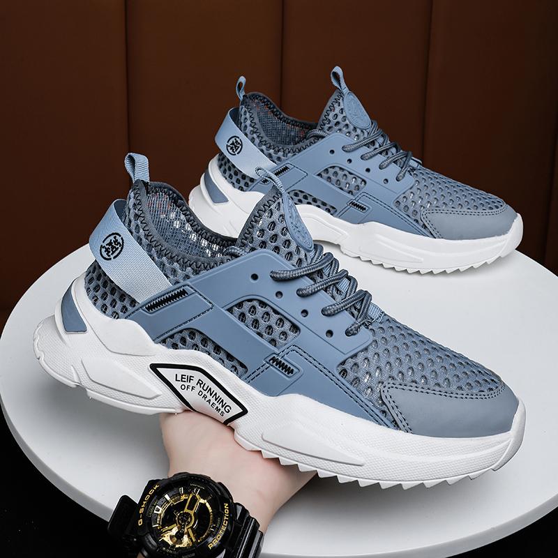 Fashion Summer Men Casual Shoes Fashion Sneakers Men Mesh Lightweight Breathable Slip On Outdoor Walking Shoes