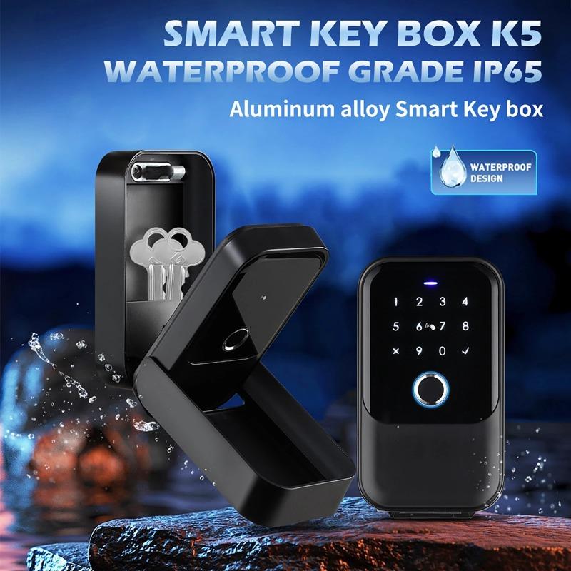 Tuya Smart Key Box Serratura Wireless Scatola Chiavi Elettronica Impermeabile IP65 Sblocco Impronta Digitale/ Password/ Carta/ Impronta Digitale/ Chiave/ App
