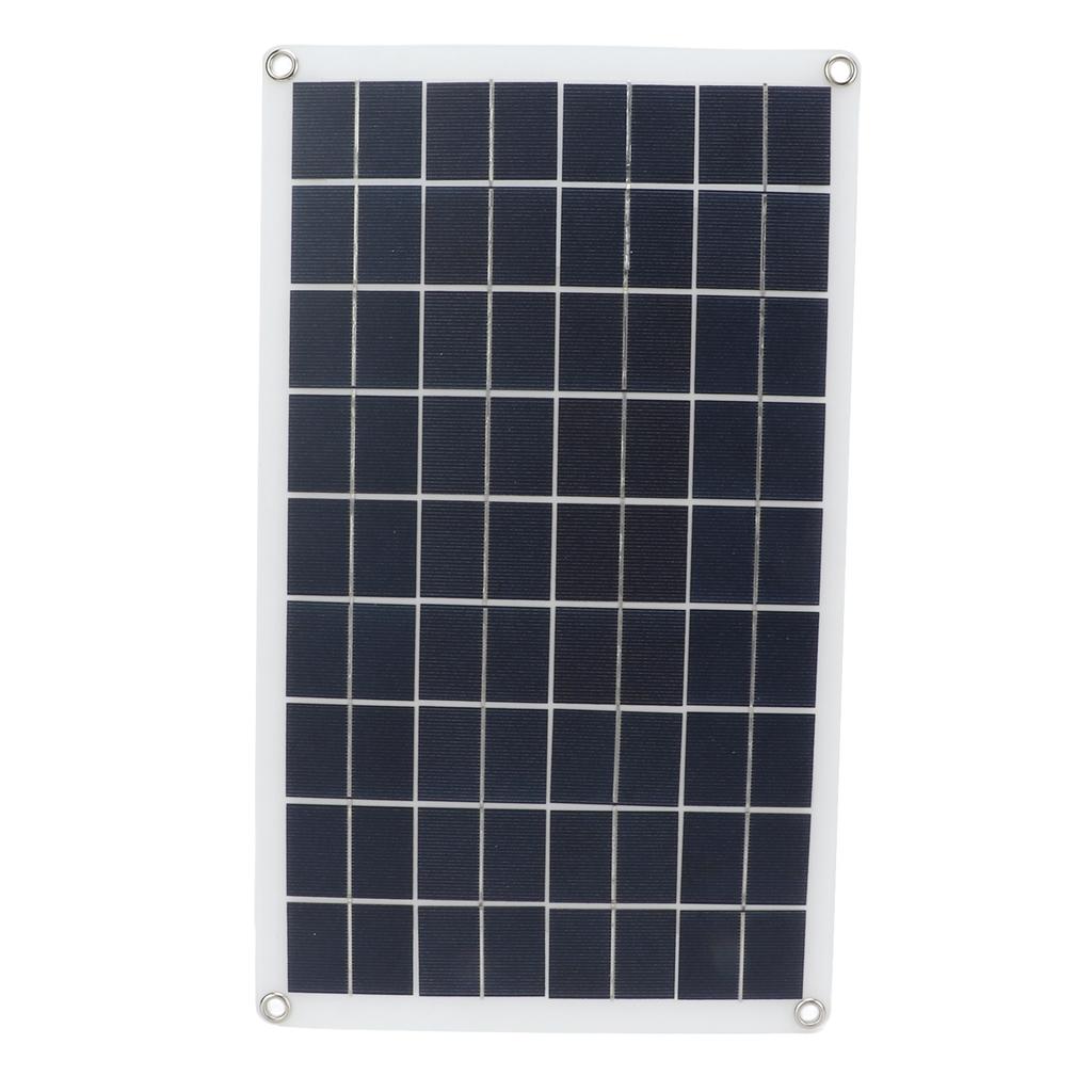 Solar Panel Charger 16W 18V Polycrystalline Silicon USB DC Dual Output Semi Flexible Solar Panel for Travel Phone Car
