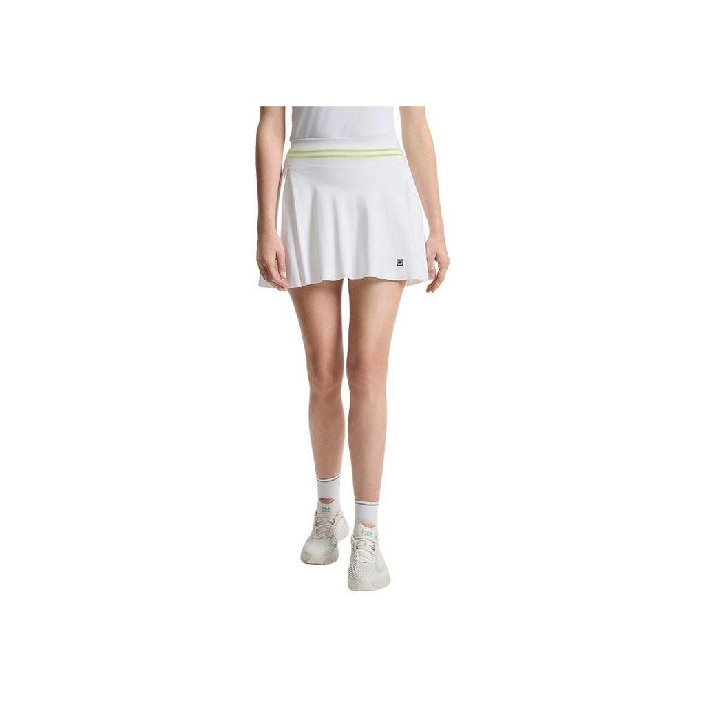 FILA Tennis 88 Athletics Minimalist Sports Skirt Pants Versatile Short Pleated Casual Skirt Women skirts Jade-White A11W523301F-WT
